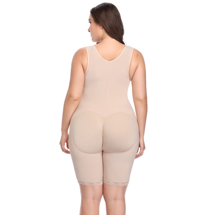 Wholesale Hourglass Body Shaper Faja Postpartum Bodysuit Open Bust Plus Size Thigh Slim