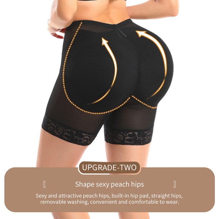Wholesale Padded Butt Lifter Underwear Panties Plus Size High Waist Lace Shapewear