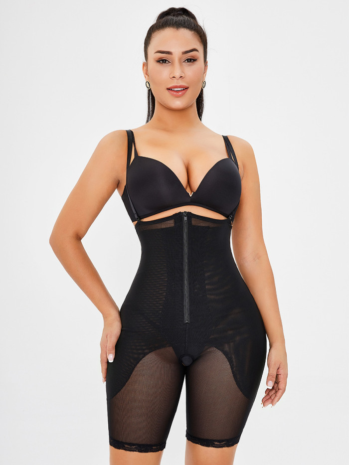 Plus Size Wholesale Girdles Body Shaper Mesh Butt Lift Tummy Control Bodysuit