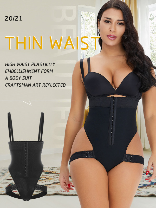 Plus High Waist Shaping Shorts with Shoulder Straps Open Butt Lifter Body Shaper Manufacturers