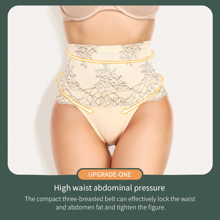 Wholesale Extreme Tummy Control Shapewear Thong Panties Plus Size Lace Shaper