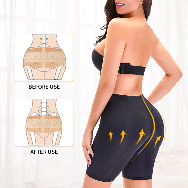 Wholesale Padded Booty Shaping Shorts High Waisted Body Shaper for Fat Women Supplier