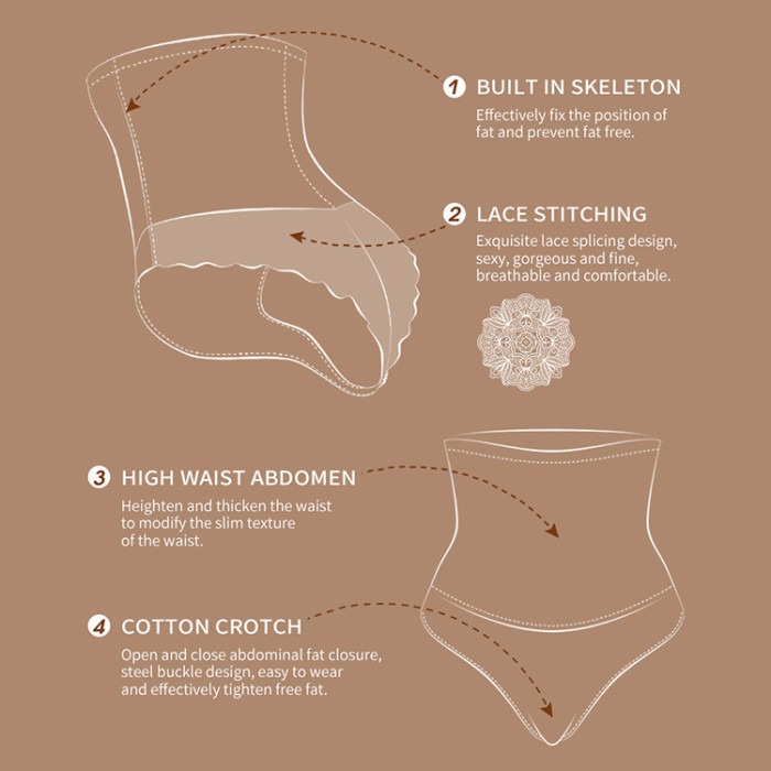 Best Tummy Control Thong Shapewear High Waist Panties Lace Plus Size Shaper Supplier