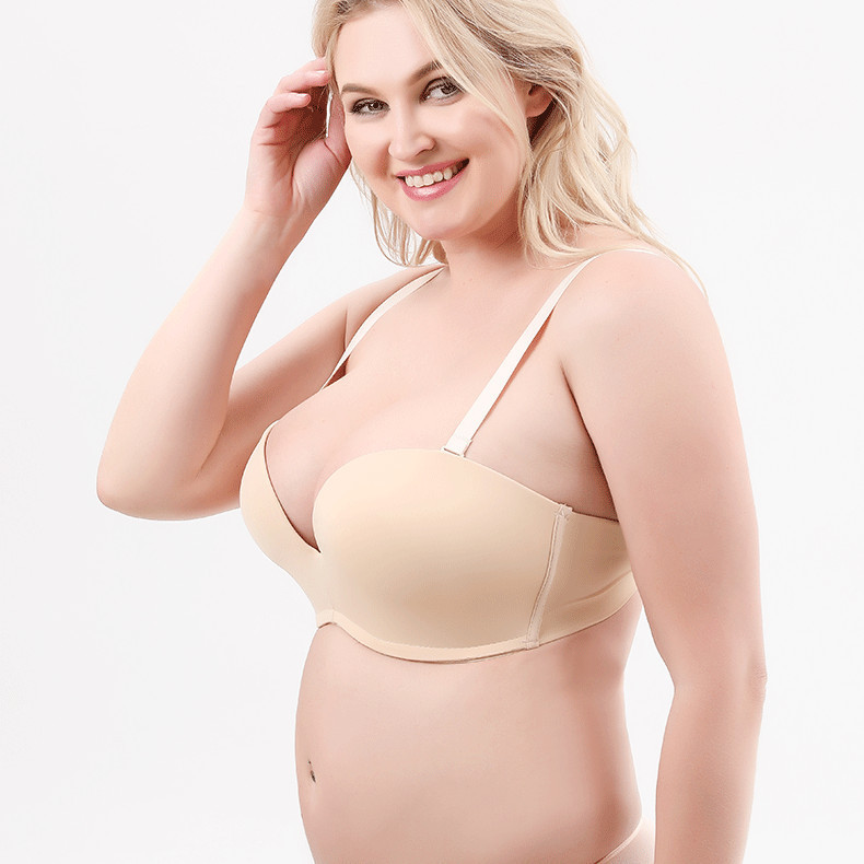 Wholesale Plus Size Best Strapless Push Up Bra Large Breast Women Manufacturer