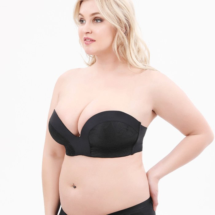 Wholesale Plus Size Best Strapless Push Up Bra Large Breast Women Manufacturer