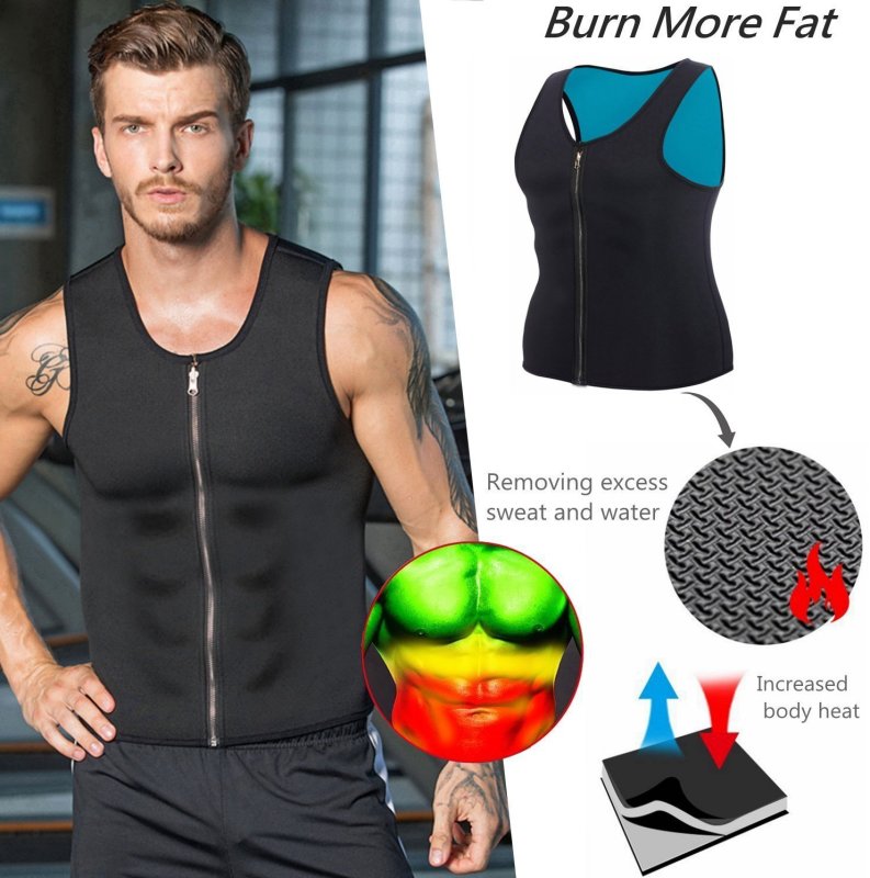 Custom Hotsuit Sweat Vest for Men Neoprene SBR Sauna Tops Slimming Waist Shaper