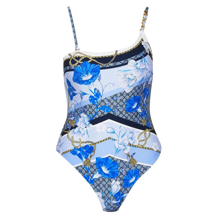 Wholesale in Bulk One Piece Swimwear Floral Print Tummy Control Women Swimsuit 2023