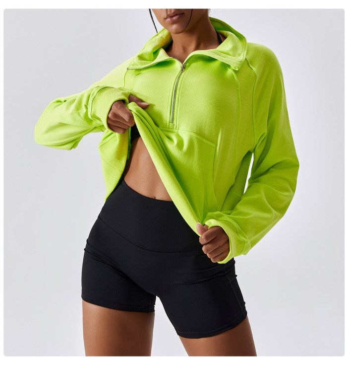 Wholesale Sports Sweatshirt Long Sleeve Fall Spring Winter Gym Fitness Tops Supplier