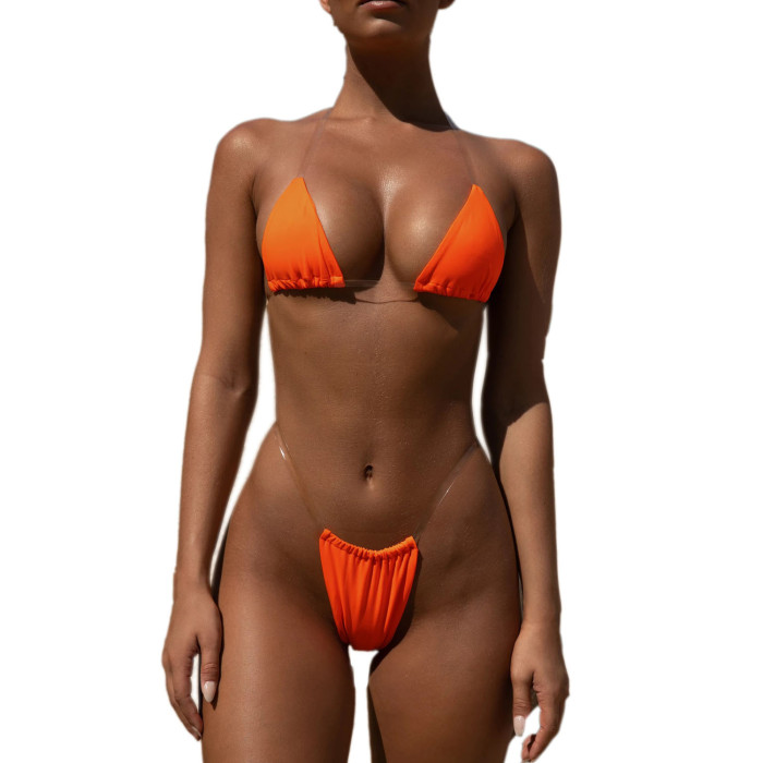 Wholesale Sexy Brazilian Bikinis Micro Triangle Halter Mini Extreme Swimsuit Thong G String