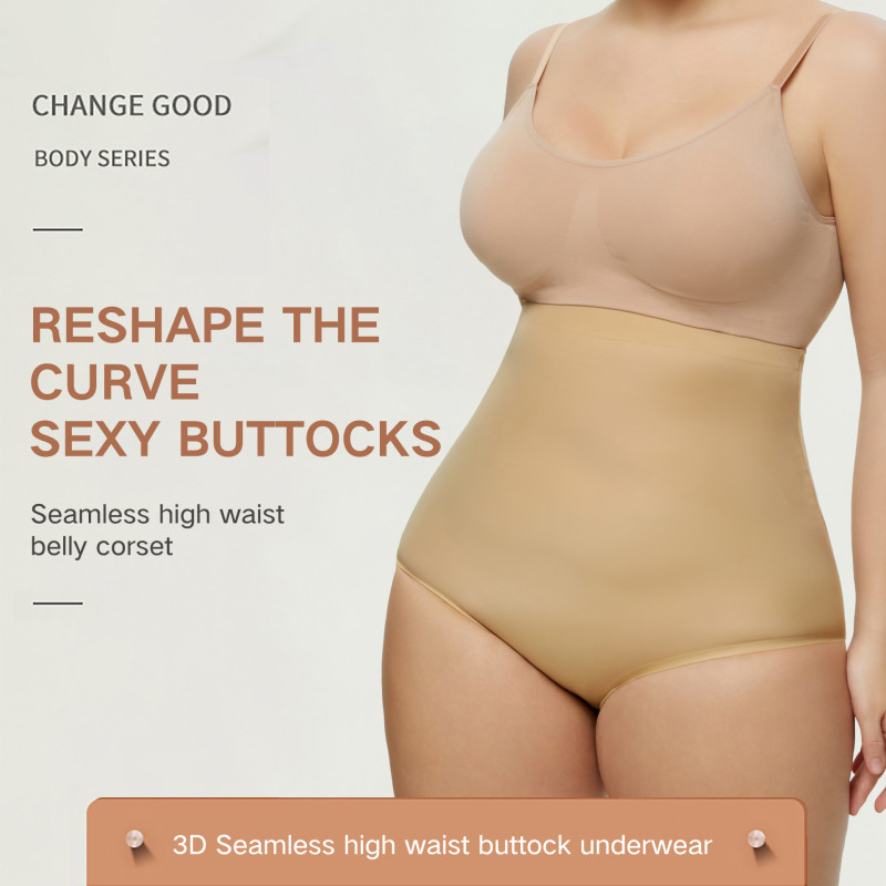 Wholesale Seamless Tummy Control Shapewear Underwear 3D Hip Pad Panties High Waist