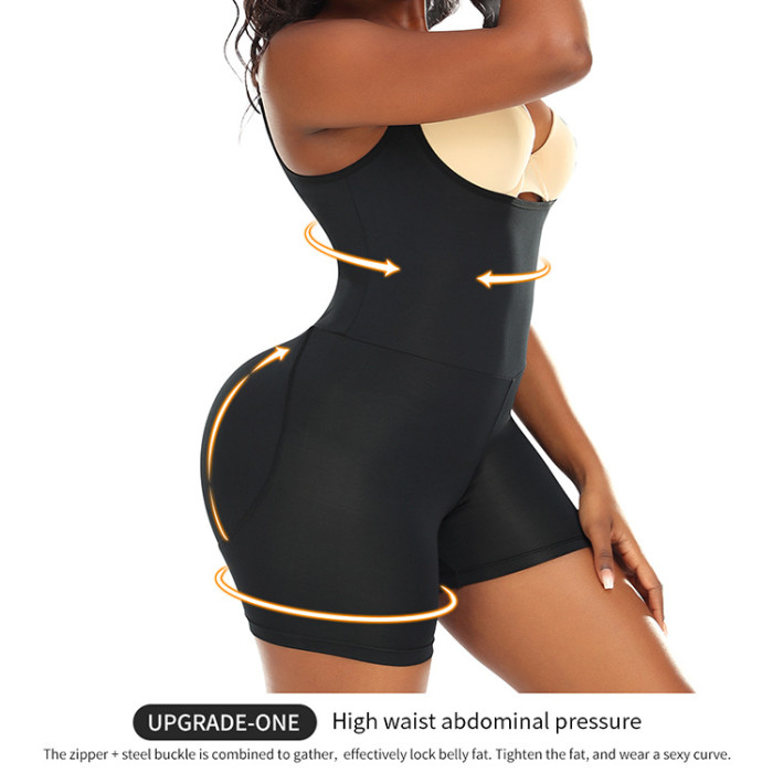 Wholesale Shapers Fajas Butt Padded Seamless Underbust Bodysuit High Waist Shapewear
