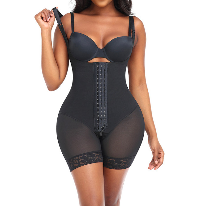 Wholesale Plus Size Shaper Butt Lifter Zipper Full Girdle Bodysuit Tummy Control Faja Supplier