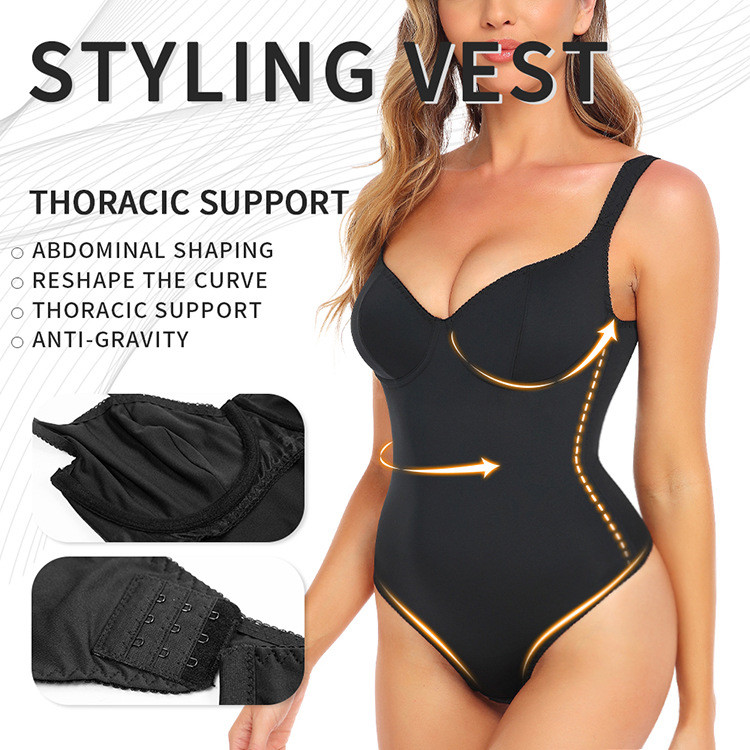 Wholesale Support Chest T-Back Shapewear Seamless Stretch Scuplting Bodysuit Thong