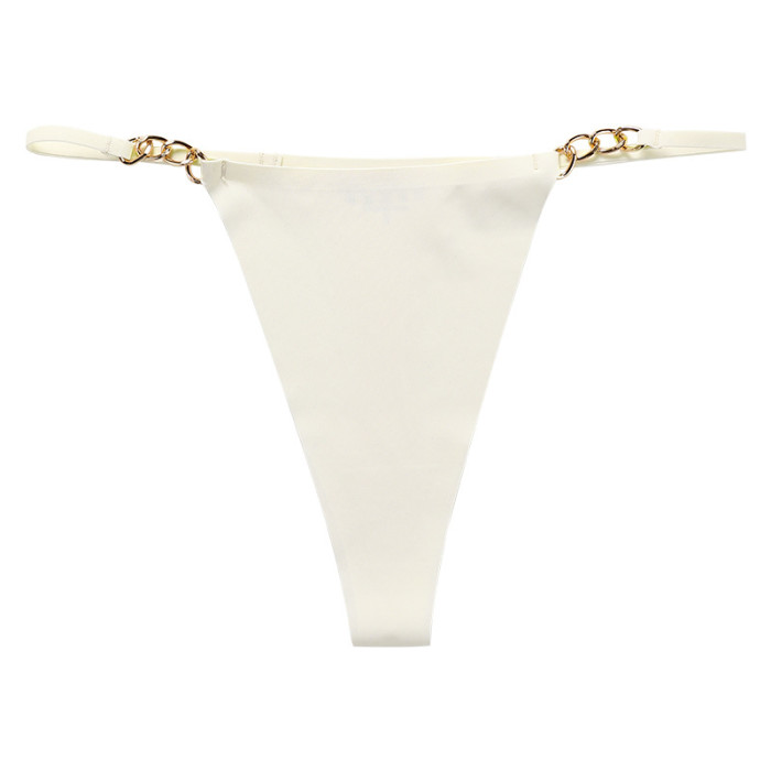 Wholesale Ladies Thong Panties Seamless G-String Briefs Ice Silk Women Traceless Panty