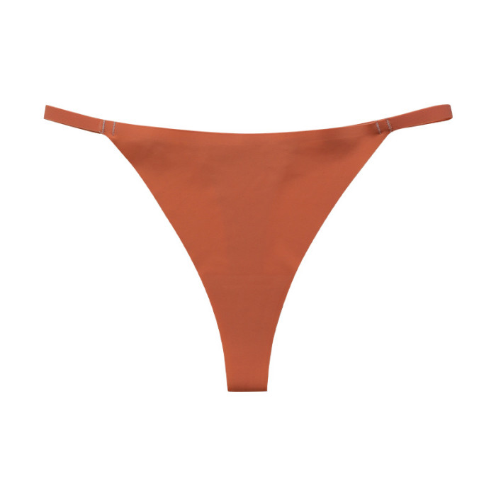 Wholesale Laser Cut Ice Silk Women Panties Seamless Low Rise Ring Traceless Briefs