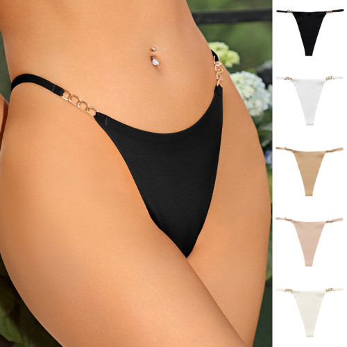 Wholesale Ladies Thong Panties Seamless G-String Briefs Ice Silk Women Traceless Panty
