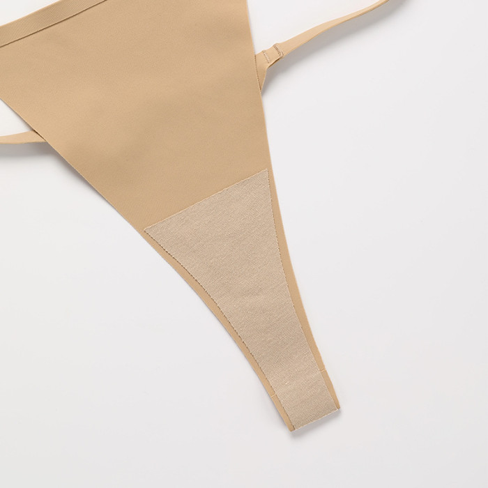 Wholesale Ladies Thong Panties Seamless G-String Briefs Ice Silk Women Traceless Panty