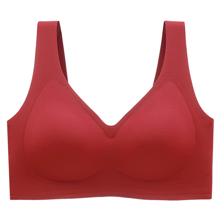 Wholesale Women Plus Size Underwear Set Thin Large Wireless Seamless Bra and Panty Set