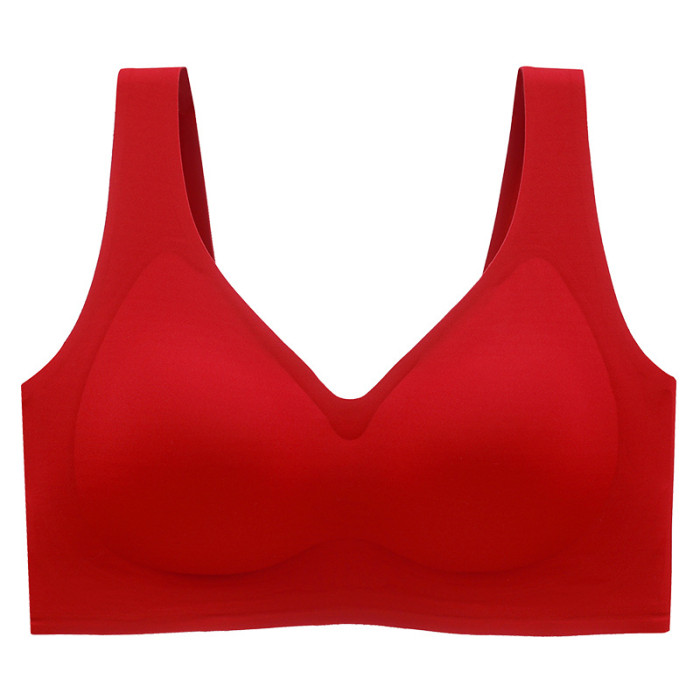 Wholesale Women Plus Size Underwear Set Thin Large Wireless Seamless Bra and Panty Set