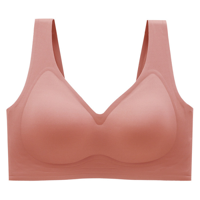 Wholesale Women Plus Size Underwear Set Thin Large Wireless Seamless Bra and Panty Set