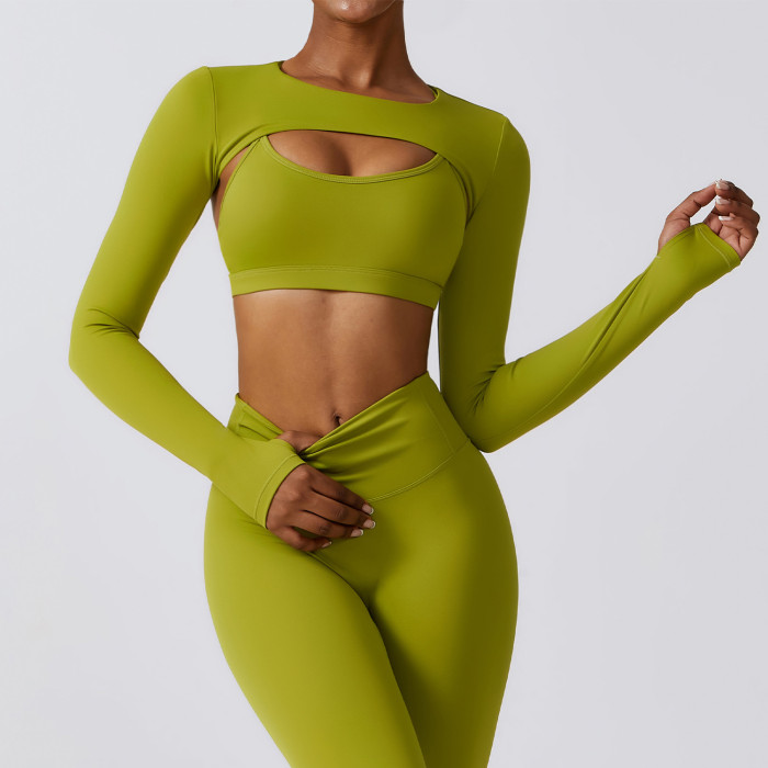 Wholesale Sports Shawl Long Sleeve Tops Yoga Wear Fitness Clothing High Stretch Cover Up