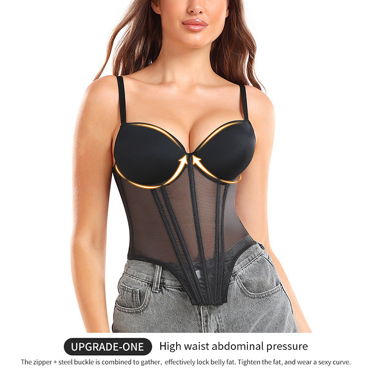 Wholesale Bustier Corset Top Bulit-In Bra Shapewear Underwire Cup Push Up Vest Tummy Control