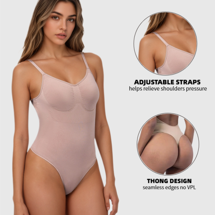 Wholesale Skims Backless Shapewear Halter Bodysuit Tummy Control Thong Design