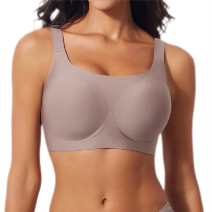 Wholesale Wide Shoulder Strap Jelly Bra Plus Size Push Up Wireless Seamless 