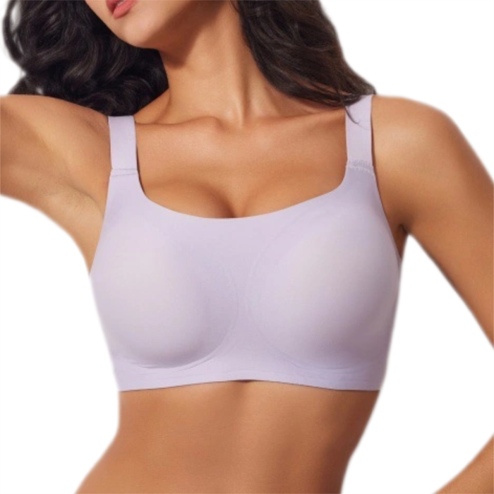 Wholesale Wide Shoulder Strap Jelly Bra Plus Size Push Up Wireless Seamless 