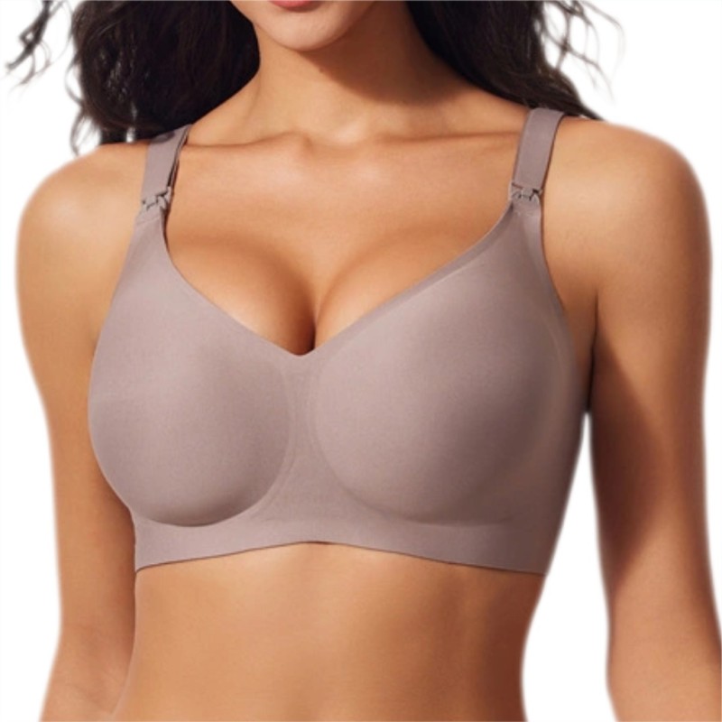 Wholesale Maternity Nursing Jelly Bra Plus Size Full-Cup Wireless Strong Supportive