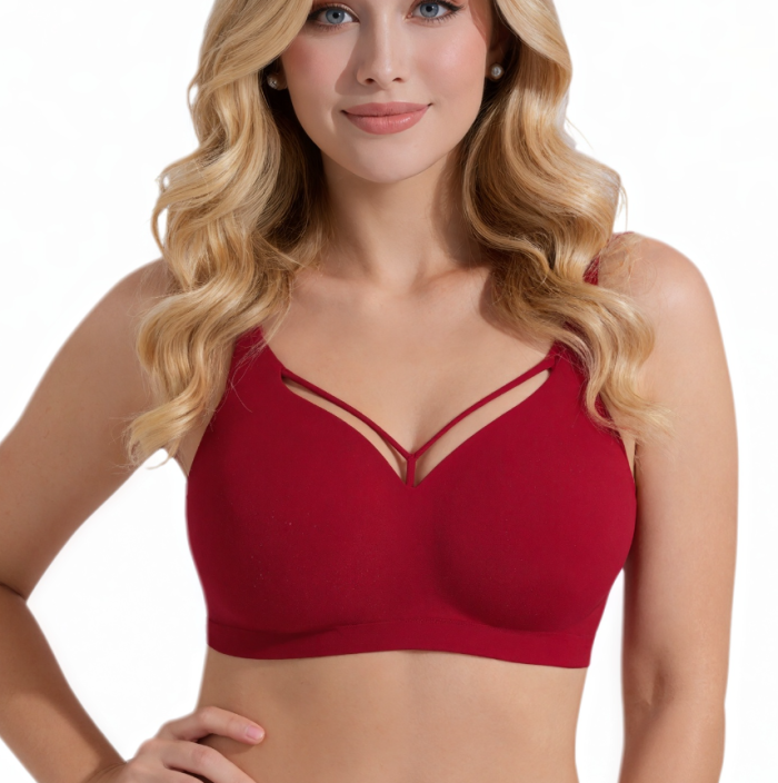 Wholesale Comfortable Soft-Support Jelly Bra Fixed-Cup Plus-Size Seamless Anti-Sagging