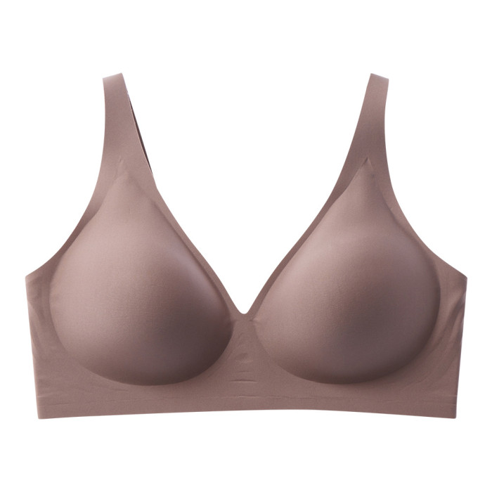 Wholesale Deep V-Neck Jelly Bra Seamless Wireless Side Fat Control