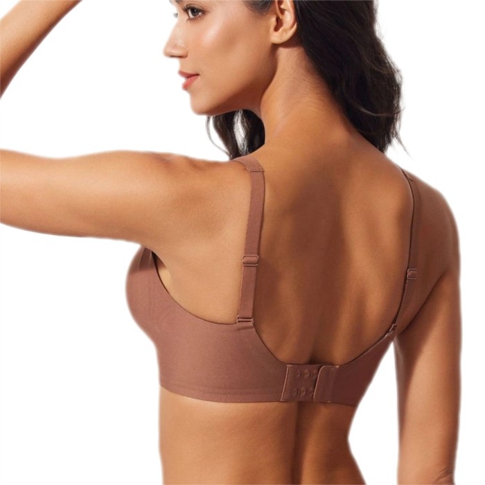 Wholesale Deep V-Neck Jelly Bra Seamless Wireless Side Fat Control