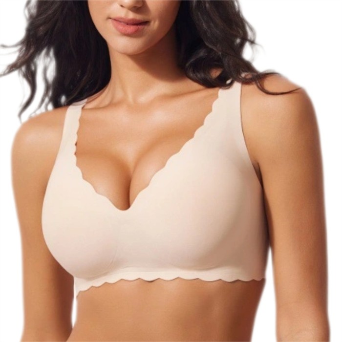 Wholesale Wave-Patterned Jelly Bra Smooth-Surface Push up Supportive Side Fat Control 