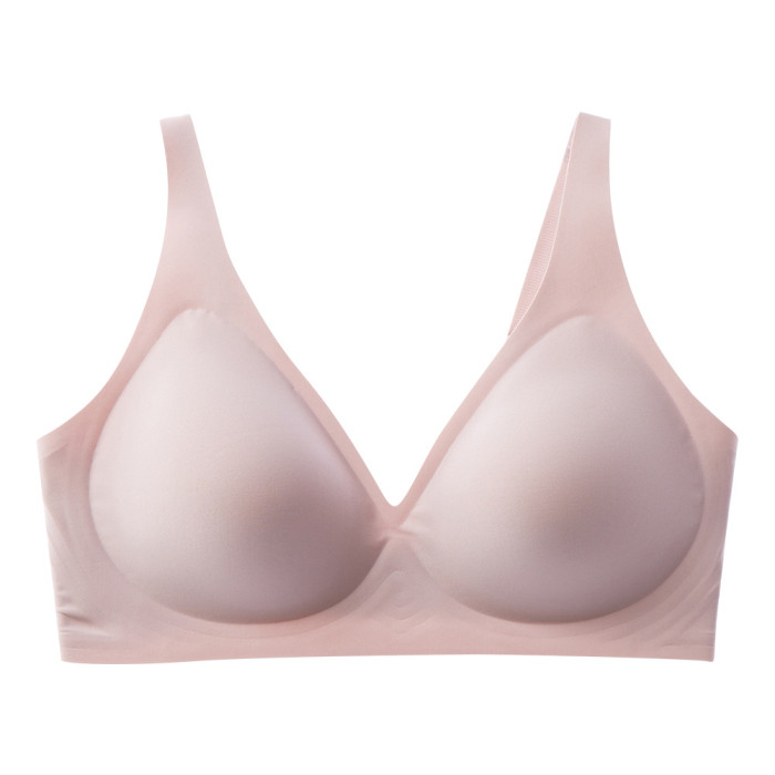 Wholesale Deep V-Neck Jelly Bra Seamless Wireless Side Fat Control