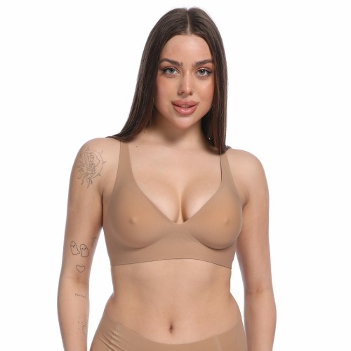 Wholesale Sexy Nipple-Show Jelly Bra Wireless Seamless Soft-Support Anti-Sagging 