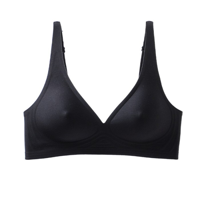 Wholesale Sexy Nipple-Show Jelly Bra Wireless Seamless Soft-Support Anti-Sagging 