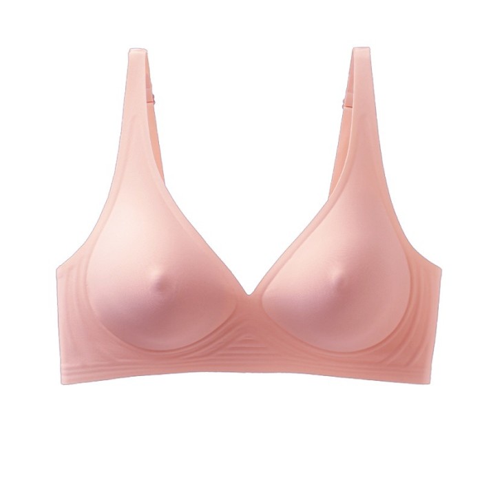 Wholesale Sexy Nipple-Show Jelly Bra Wireless Seamless Soft-Support Anti-Sagging 