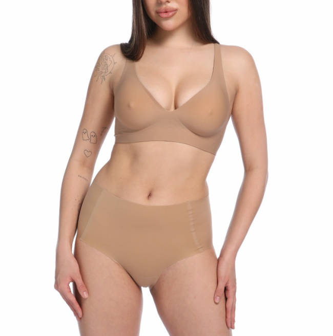 Wholesale Nipple-Show Sexy Jelly Bra Set Seamless Supportive