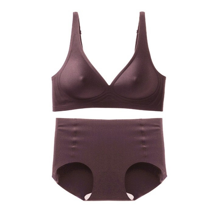 Wholesale Nipple-Show Sexy Jelly Bra Set Seamless Supportive