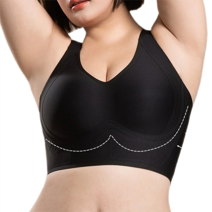 Wholesale Seven-Row Closure Jelly Bra Seamless Minimizer Full-Cup 