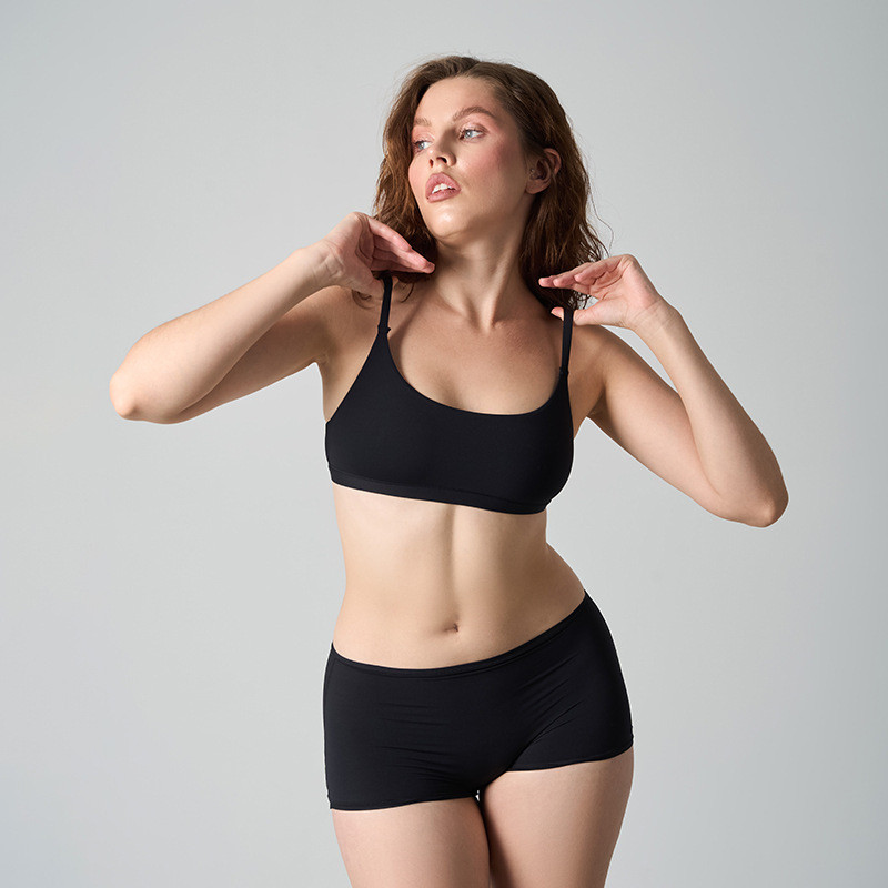 Wholesale Wireless Bra Set  Adjustable Shoulder Straps High Elasticity Barely-There Comfort