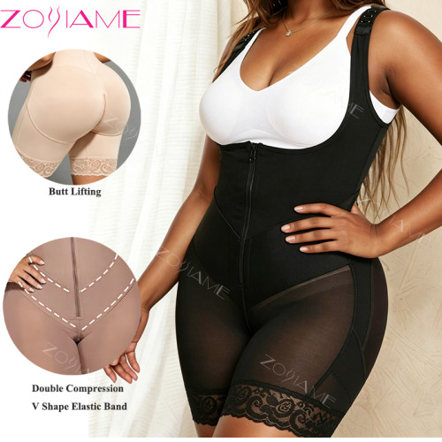 Zoyiame Hourglass Colombia Power Net Shaperwear With Band In Waist