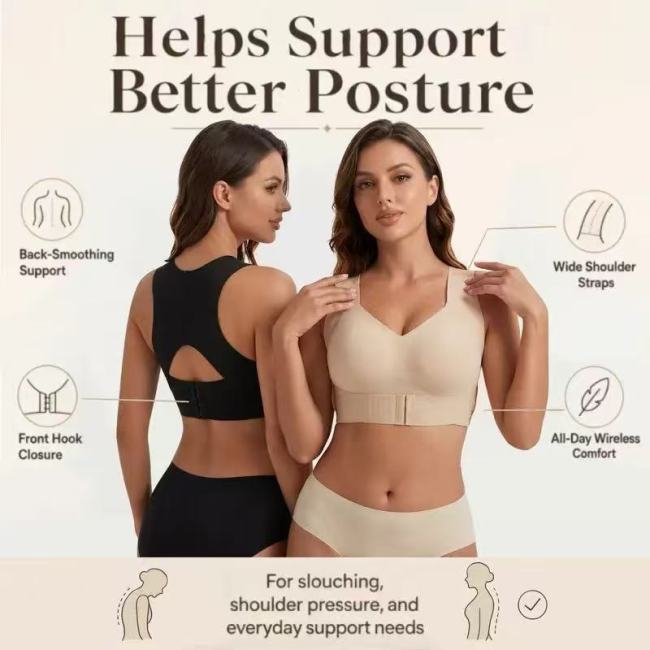 Zoyiame Back Posture Corrector Seamless Support Bra