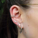 Solid Cross Cartilage Earring