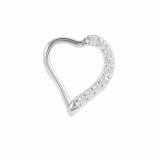 Crystal Heart Piercing Earring