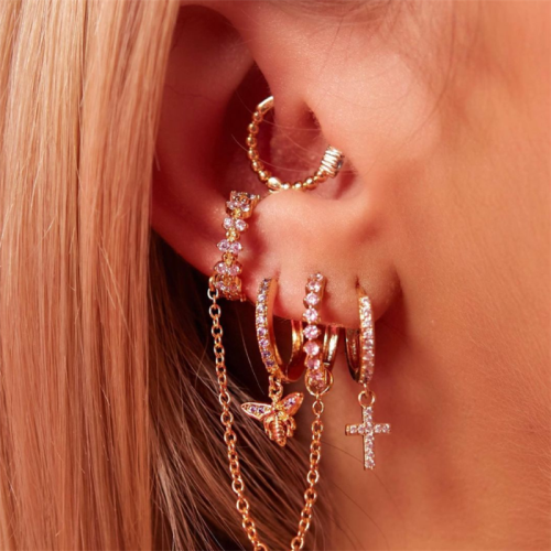 Zircon Threader Earrings