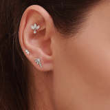 Cobweb Zircon Piercing Earring
