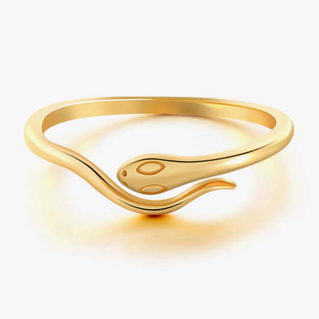 Gold Silver color Snake Open Rings