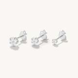 Minimalist CZ Earring Set